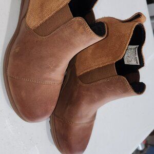 Sorel Tan Leather Ankle Booties Size 8.